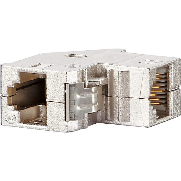 METZ CONNECT RJ45-Kupplung Cat.6 snap-in, 90Gr 1309A1-I